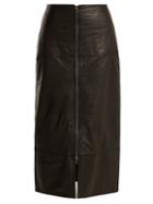Raey Zip-front Leather Pencil Skirt