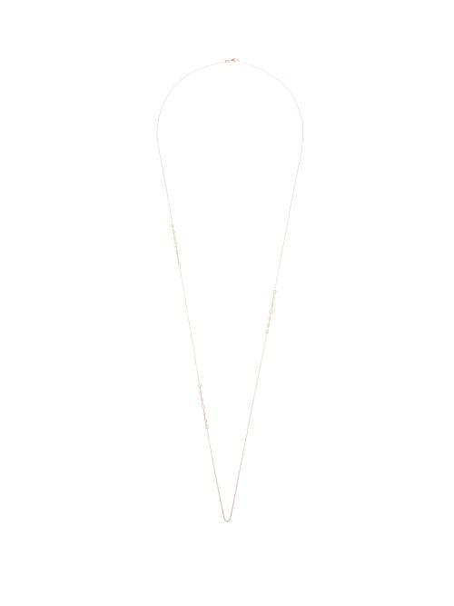 Matchesfashion.com Jade Trau - Penelope Three Station Diamond & Gold Necklace - Womens - Rose Gold