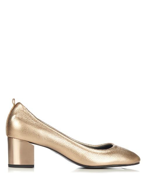 Lanvin Metallic Grained-leather Pumps