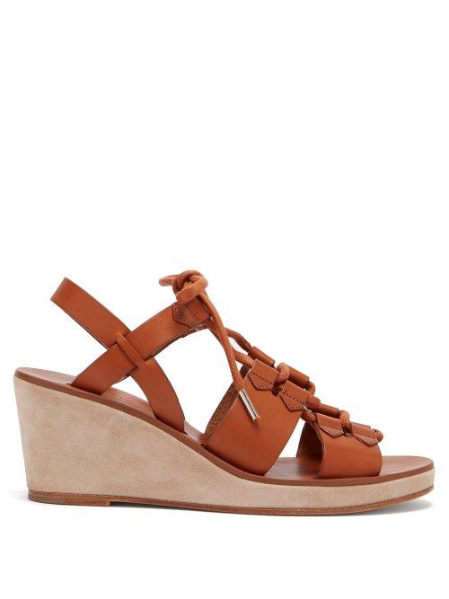 Matchesfashion.com A.p.c. - Jenny Slingback Wedge Sandals - Womens - Tan