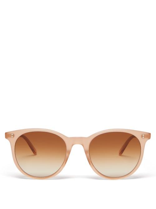 Matchesfashion.com Garrett Leight - Marian Oversized Round Acetate Sunglasses - Womens - Camel