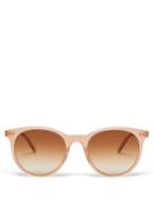 Matchesfashion.com Garrett Leight - Marian Oversized Round Acetate Sunglasses - Womens - Camel