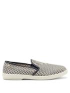 Matchesfashion.com Rivieras - Mods Woven-canvas Loafers - Mens - Blue Multi