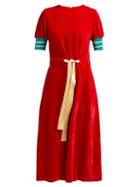 Matchesfashion.com Undercover - Waist Tie Corduroy Dress - Womens - Red