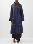 By Walid - Opera 1920s Silk And Wool-flannel Coat - Womens - Red Multi