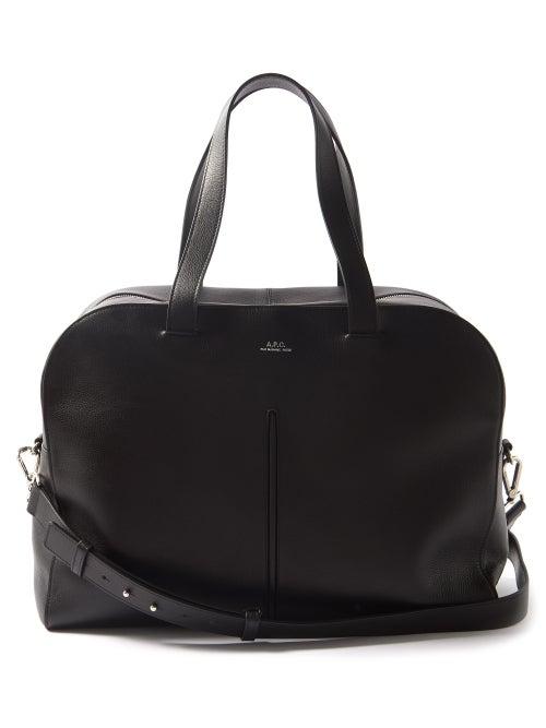 A.p.c. - Betty Grained-leather Holdall - Mens - Black