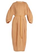 Jil Sander Carillon Zip-front Pleated Silk Dress