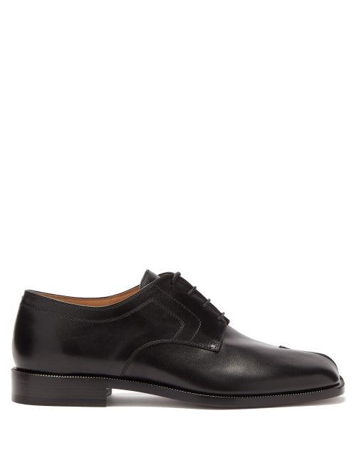 Mens Shoes Maison Margiela - Tabi Split-toe Leather Derby Shoes - Mens - Black