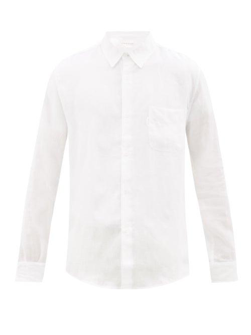 Derek Rose - Monaco Linen Shirt - Mens - White