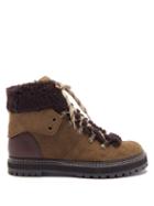 Matchesfashion.com See By Chlo - Eileen Shearling And Suede Boots - Womens - Khaki