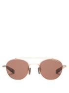 Matchesfashion.com Dita Eyewear - Aviator Acetate Sunglasses - Mens - Gold