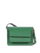 Matchesfashion.com Marni - Trunk Saffiano-leather Shoulder Bag - Womens - Green