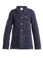 Barrie Denim Attitude Contrast-stitch Cashmere Cardigan