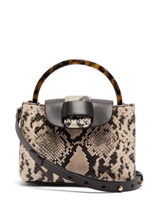 Matchesfashion.com Nico Giani - Myria Micro Python Effect Leather Cross Body Bag - Womens - Python