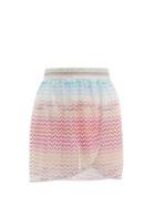 Matchesfashion.com Missoni Mare - Zigzag Knitted Mini Wrap Skirt - Womens - Multi