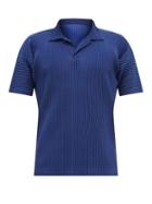 Homme Pliss Issey Miyake - Technical-pleated Polo Shirt - Mens - Blue
