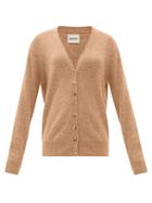 Matchesfashion.com Khaite - Amelia V-neck Cashmere Cardigan - Womens - Camel