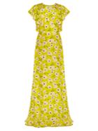 Rochas Magnolia-print Silk Crepe De Chine Gown