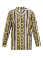 Matchesfashion.com Versace - Baroque-print Cotton Pyjama Shirt - Mens - Black Multi