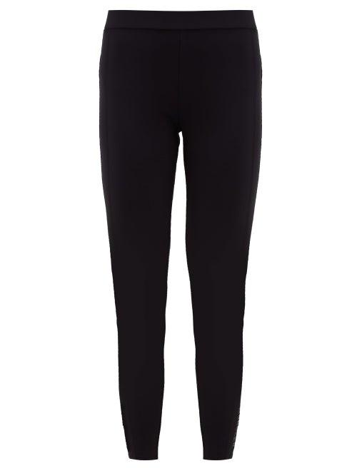 Matchesfashion.com Moncler - High Rise Cropped Leggings - Womens - Black