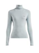 Matchesfashion.com See By Chlo - Bisou Roll Neck Cotton Blend Sweater - Womens - Light Blue