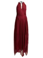 Roland Mouret Risby Halterneck Silk-crepe Dress