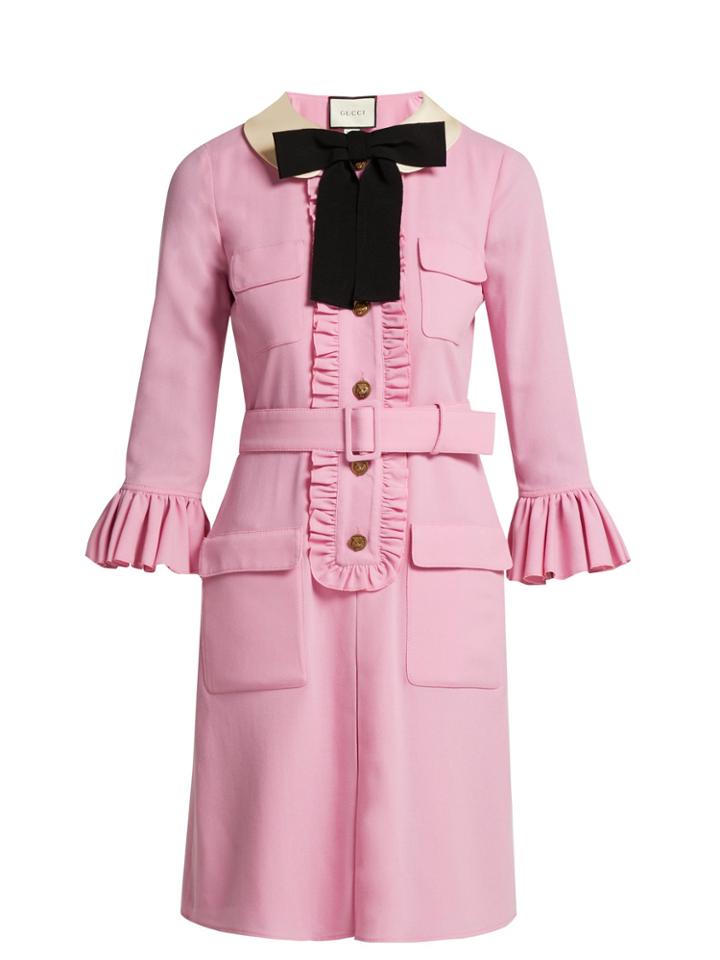 Gucci Ruffle-trimmed Wool Dress