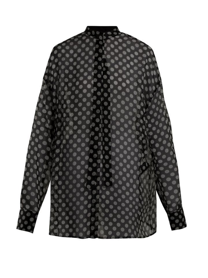 Haider Ackermann Polka-dot Print Silk Shirt