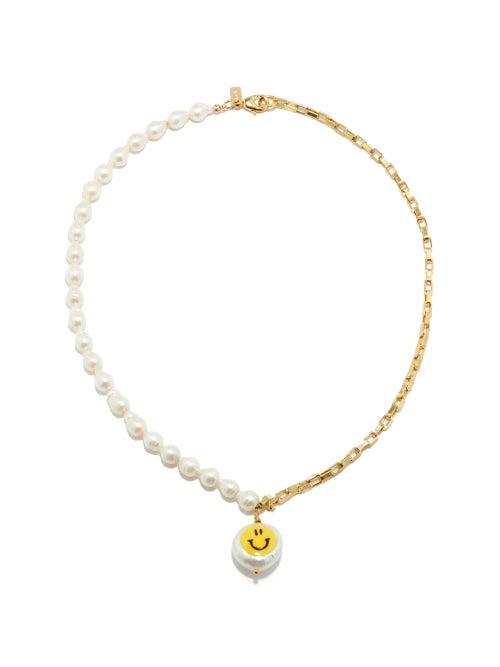 Ladies Jewellery Joolz By Martha Calvo - All Smiles Pearl & 14kt Gold-plated Choker - Womens - Pearl