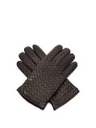 Matchesfashion.com Bottega Veneta - Intrecciato Leather Gloves - Mens - Black