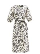 Matchesfashion.com Zimmermann - The Lovestruck Belted Floral-print Dress - Womens - White Black