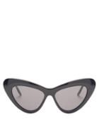 Matchesfashion.com Gucci - Gg-logo Cat-eye Acetate Sunglasses - Womens - Black