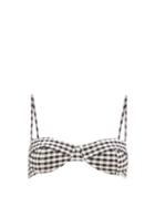 Matchesfashion.com Haight - Vintage Checked Bikini Top - Womens - Black White