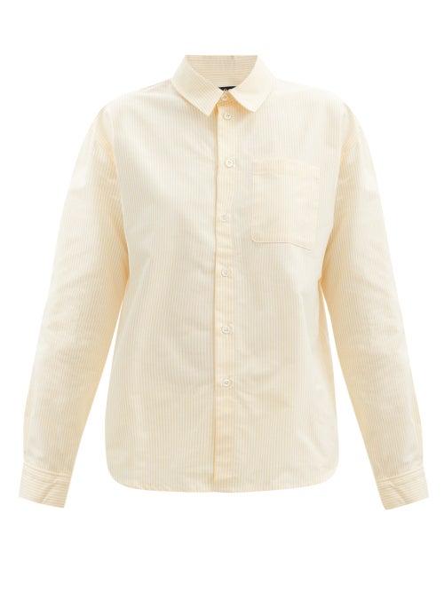 Matchesfashion.com A.p.c. - Boyfriend Striped Cotton Shirt - Womens - Yellow