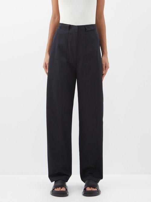 Matteau - Utility Organic-cotton Trousers - Womens - Black