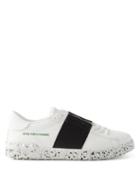 Valentino Garavani - Open For A Change Bio-leather Trainers - Mens - White Black