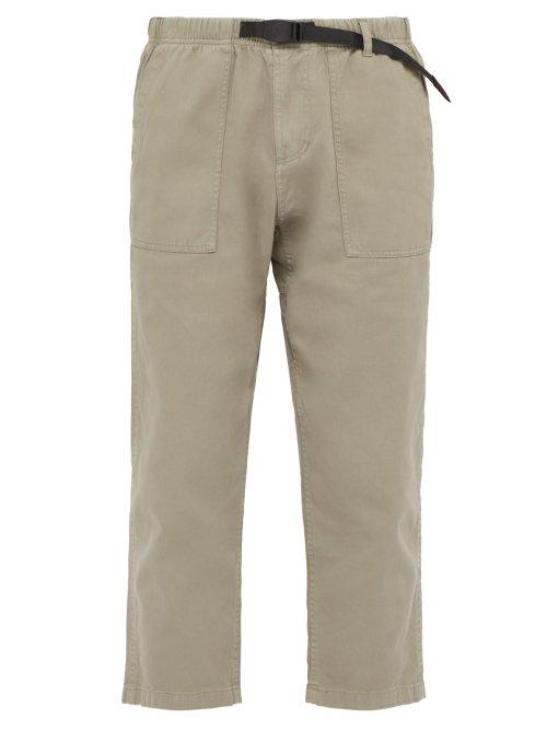 Matchesfashion.com Gramicci - Belted Cotton Twill Trousers - Mens - Grey