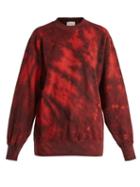 Matchesfashion.com Aries - Tie Dyed Cotton Sweatshirt - Womens - Red