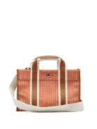 Matchesfashion.com Rue De Verneuil - Traveller Small Leather-trim Linen Tote Bag - Womens - Orange Multi