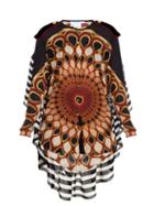 Givenchy Optical Peacock-print Georgette Blouse