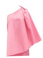 Matchesfashion.com Bernadette - Benedicte One-shoulder Taffeta Mini Dress - Womens - Pink