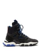 Matchesfashion.com Moncler - Tristan Leather And Mesh Hiking Trainers - Mens - Black Multi