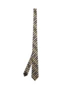 Matchesfashion.com Versace - Belt-jacquard Silk-faille Tie - Mens - Black Multi