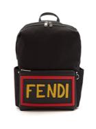 Fendi Logo-appliqu Leather-trimmed Backpack