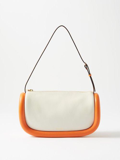 Jw Anderson - Bumper Bi-colour Leather Shoulder Bag - Womens - White Multi
