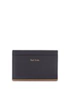 Paul Smith - Artist Stripe Leather Cardholder - Mens - Navy