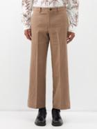 Sasquatchfabrix. - Cropped Linen-blend Flared Trousers - Mens - Beige