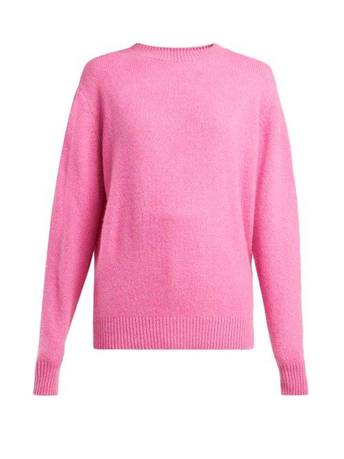 Matchesfashion.com The Elder Statesman - Round Neck Cashmere Sweater - Womens - Pink