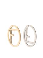 Fendi Logo Metal Earrings