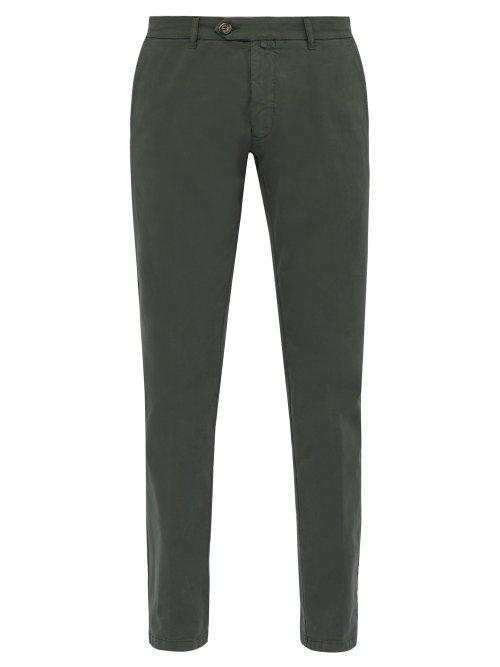 Matchesfashion.com J.w. Brine - James Stretch Cotton Chino Trousers - Mens - Green